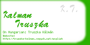 kalman truszka business card